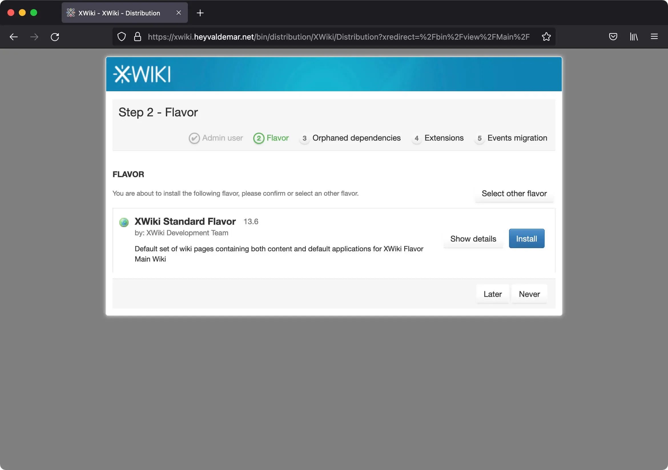 Install XWiki with Docker Compose - Step 9
