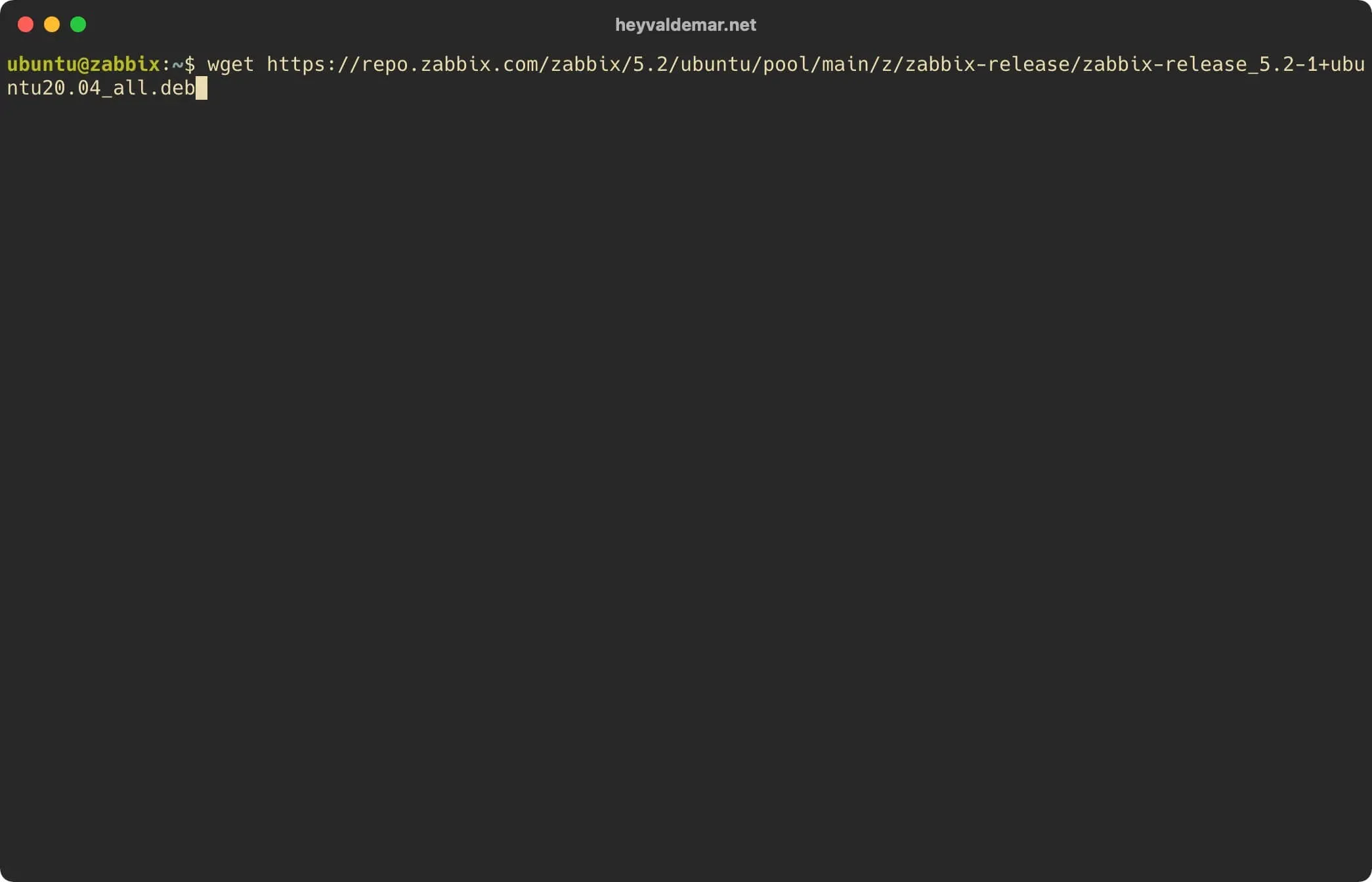 Install Zabbix on Ubuntu Server - Step 1