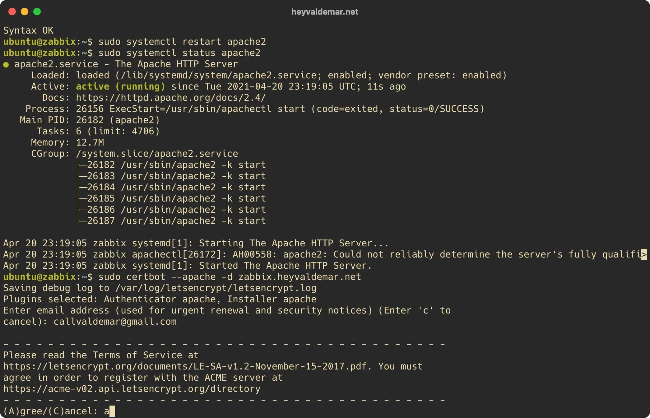 Install Zabbix on Ubuntu Server - Step 16