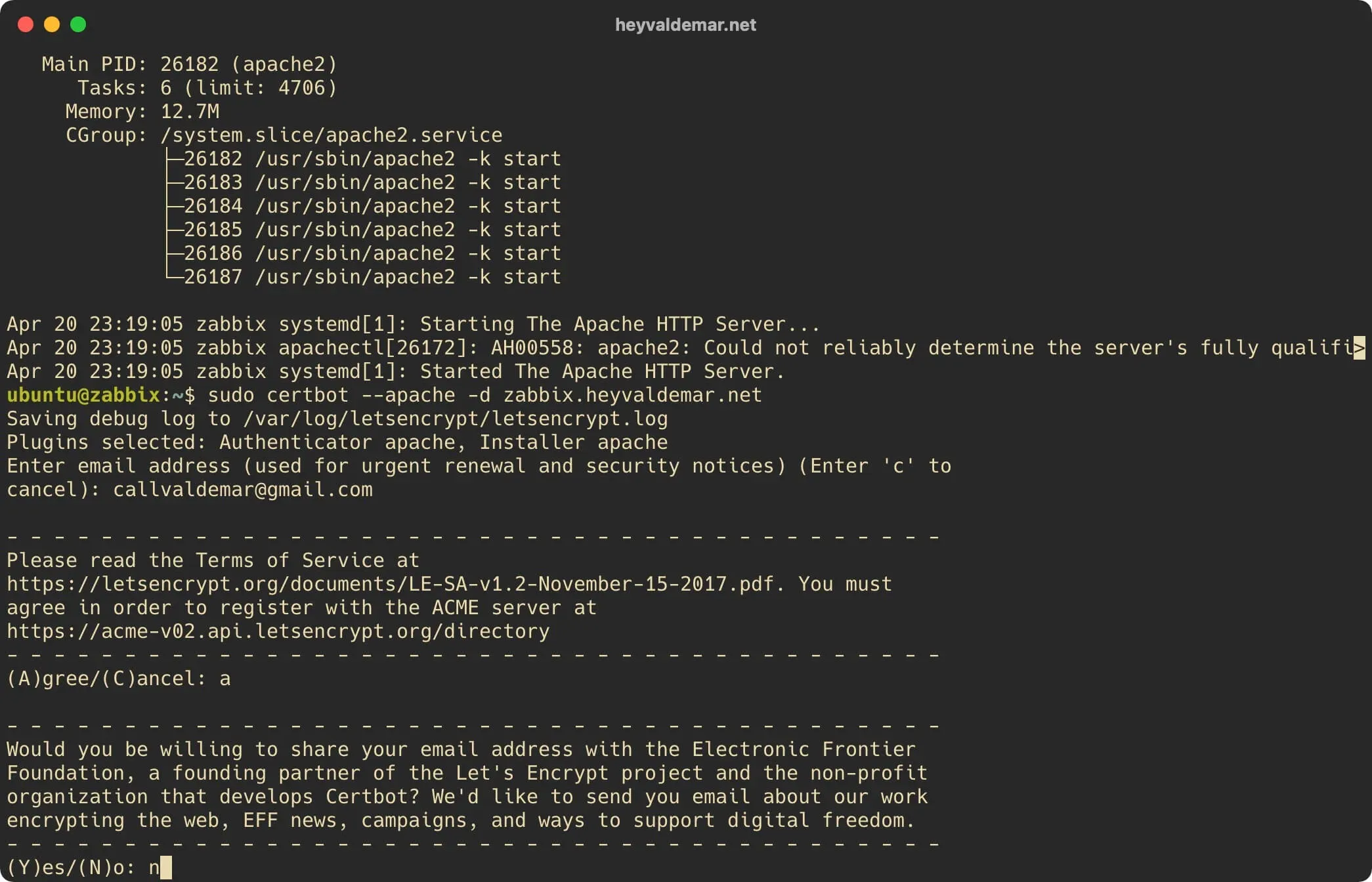 Install Zabbix on Ubuntu Server - Step 17