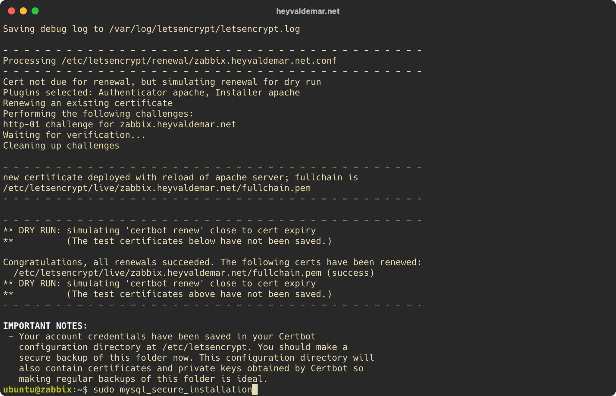 Install Zabbix on Ubuntu Server - Step 20