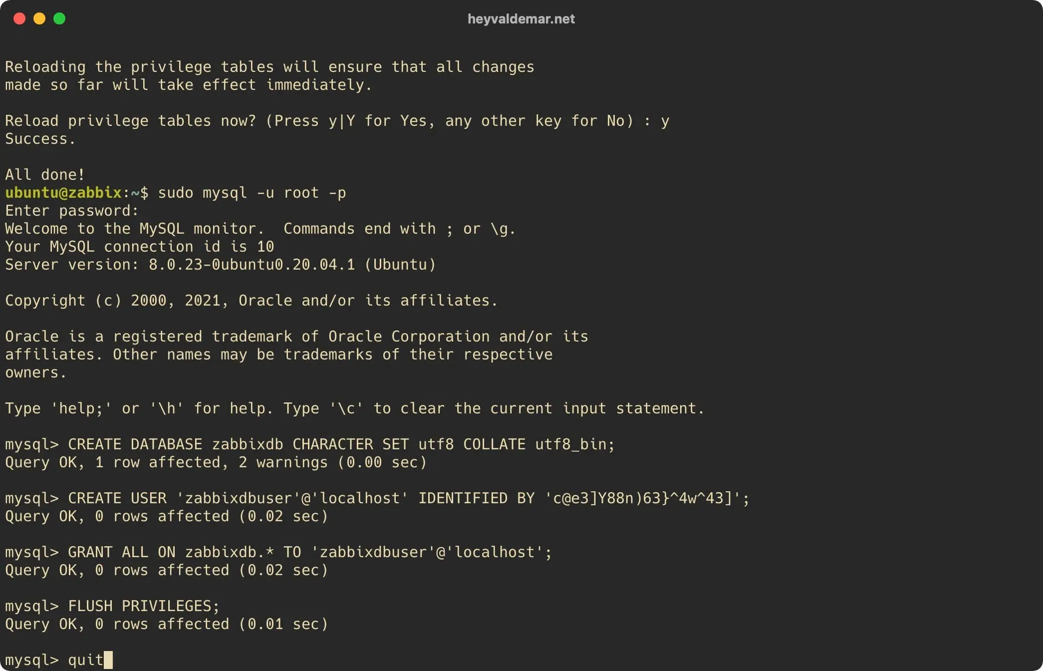 Install Zabbix on Ubuntu Server - Step 36