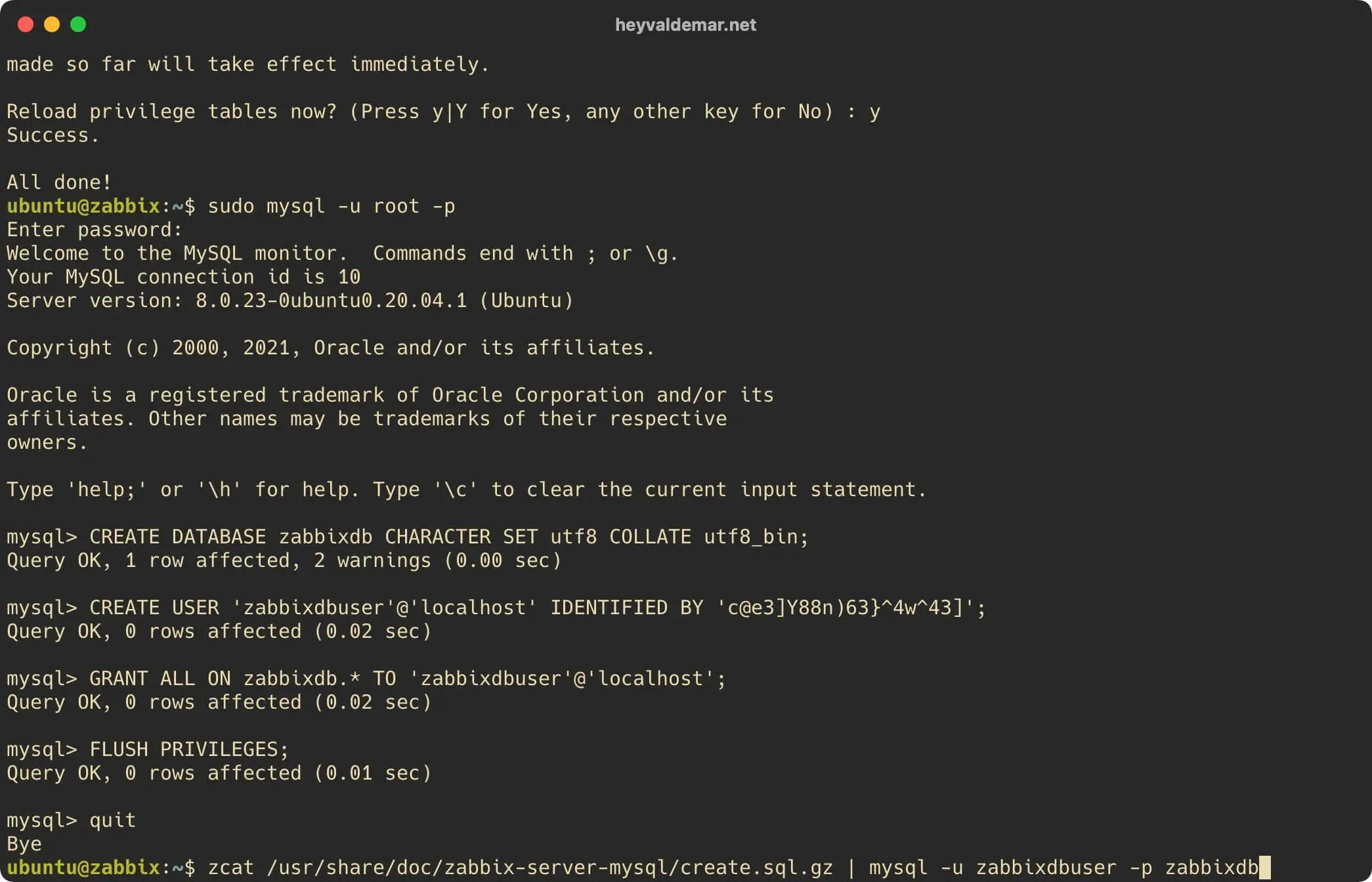 Install Zabbix on Ubuntu Server - Step 37