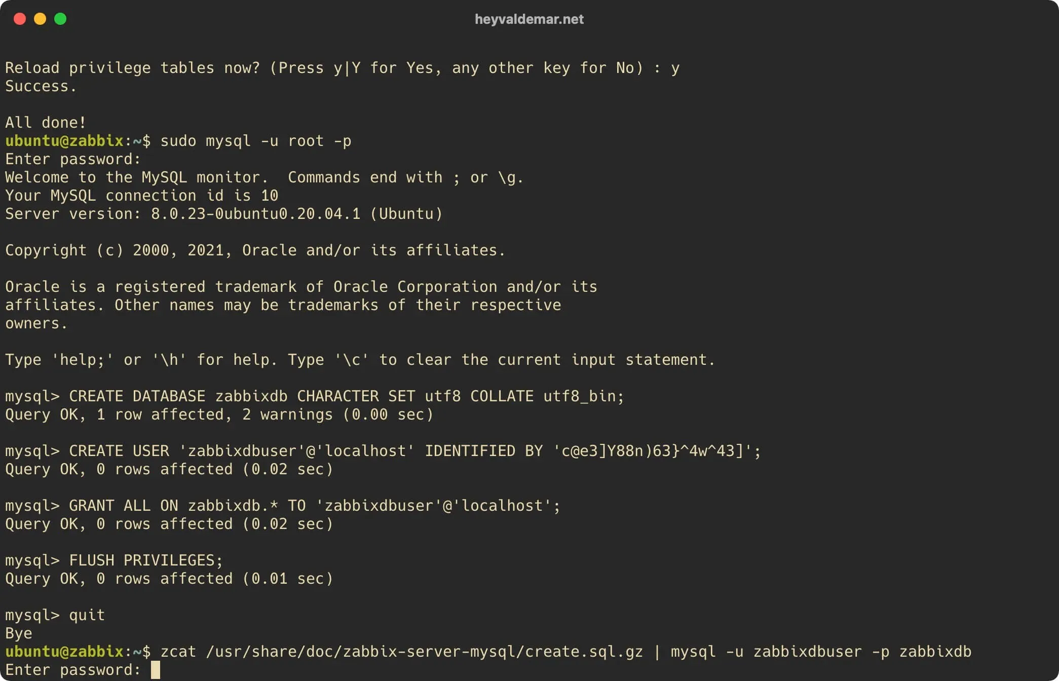 Install Zabbix on Ubuntu Server - Step 38