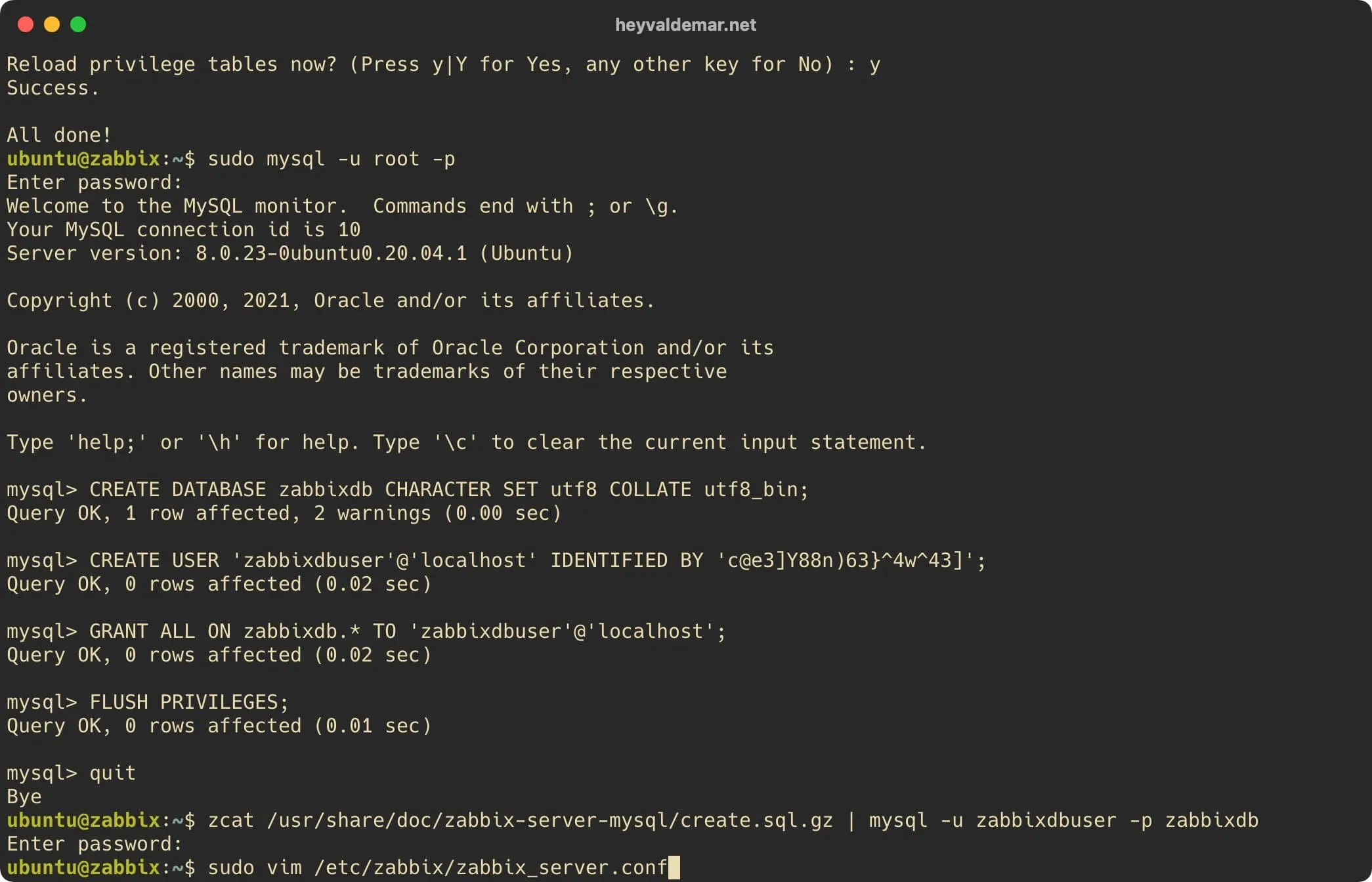Install Zabbix on Ubuntu Server - Step 39