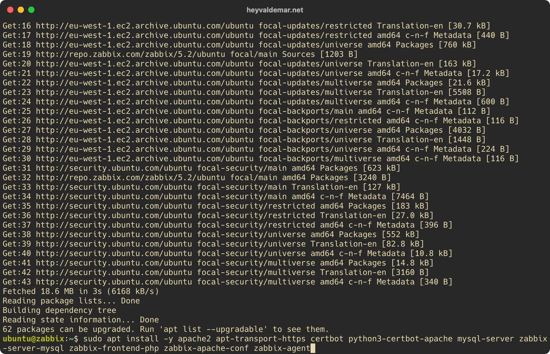 Install Zabbix on Ubuntu Server - Step 4