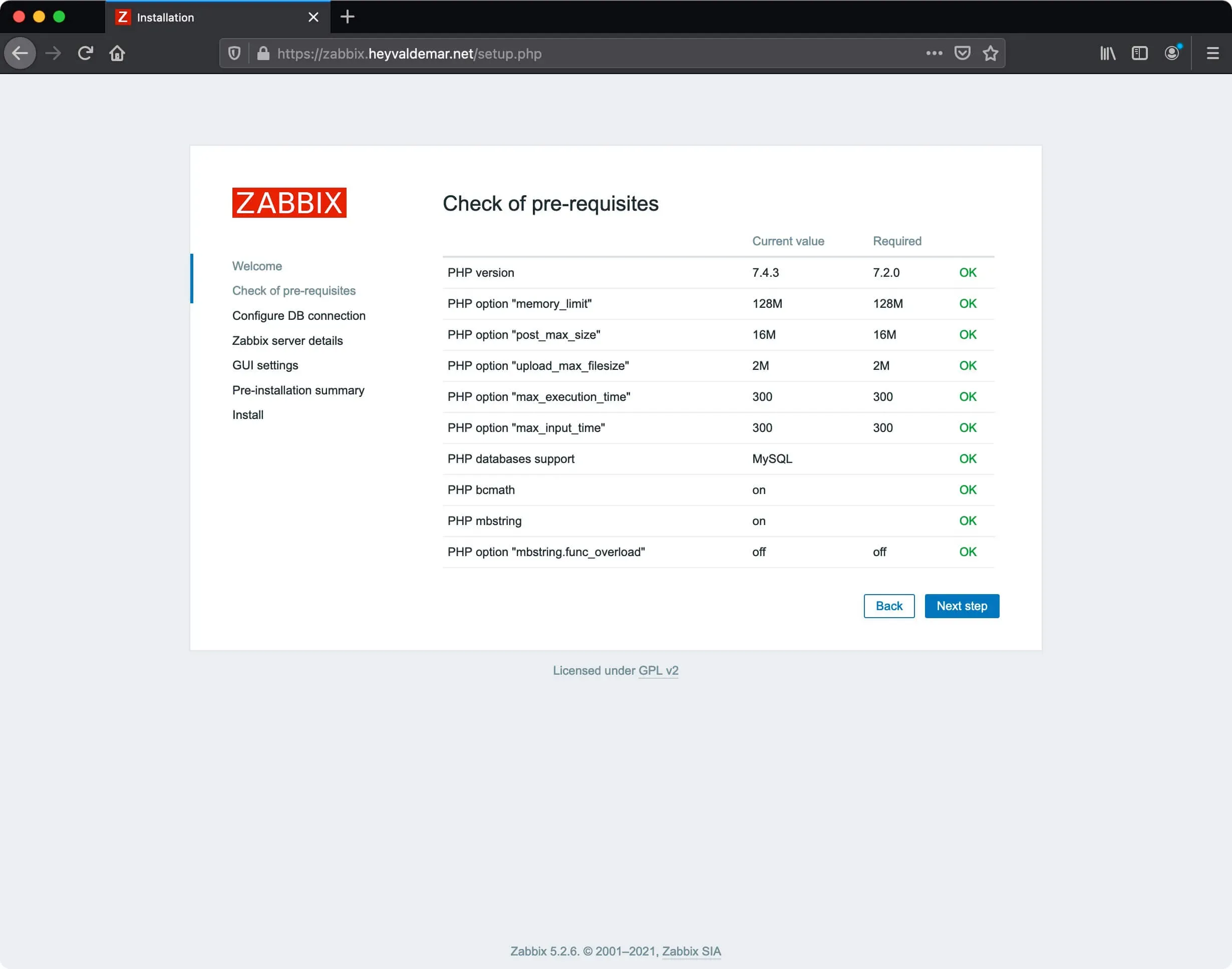 Install Zabbix on Ubuntu Server - Step 51