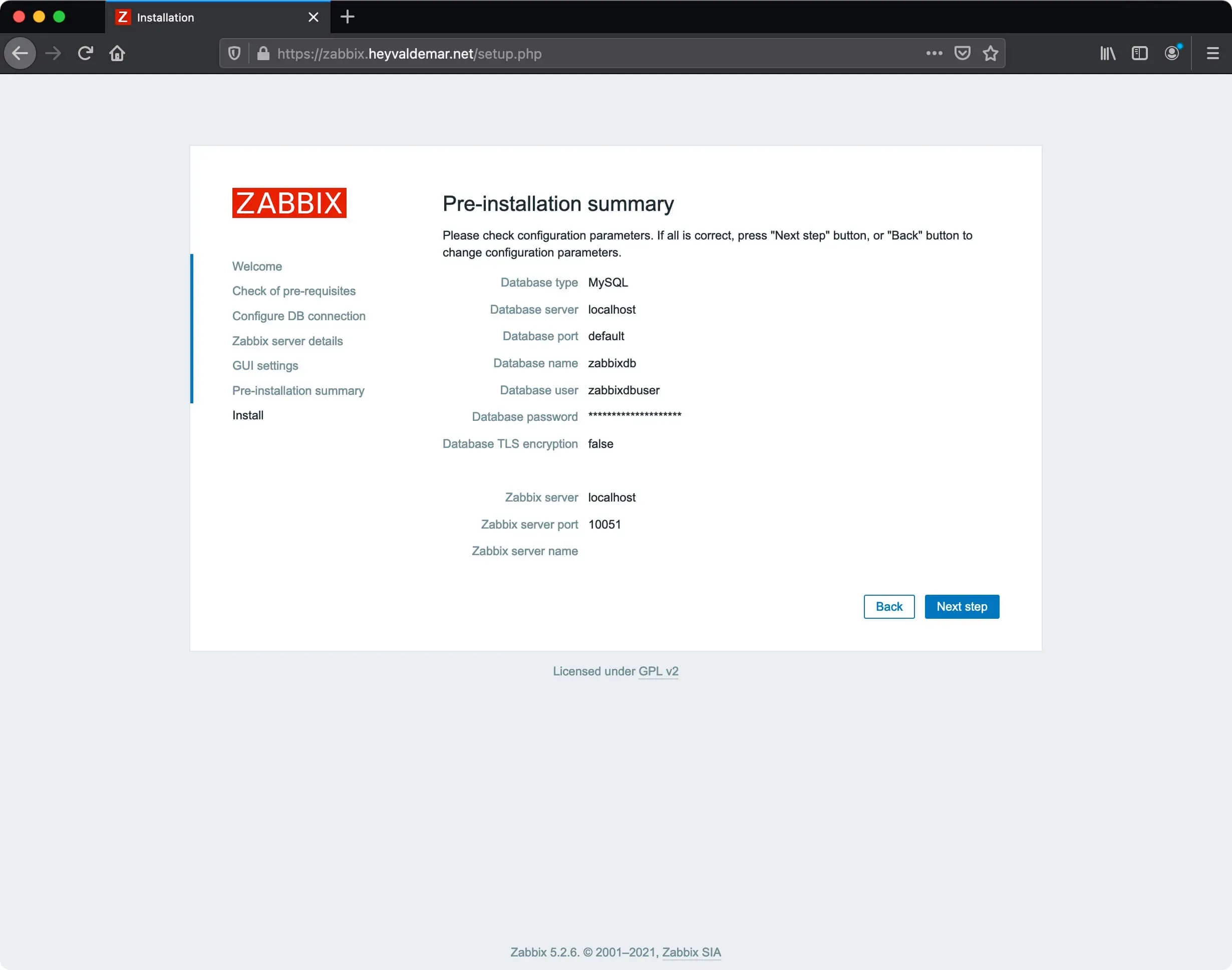 Install Zabbix on Ubuntu Server - Step 55