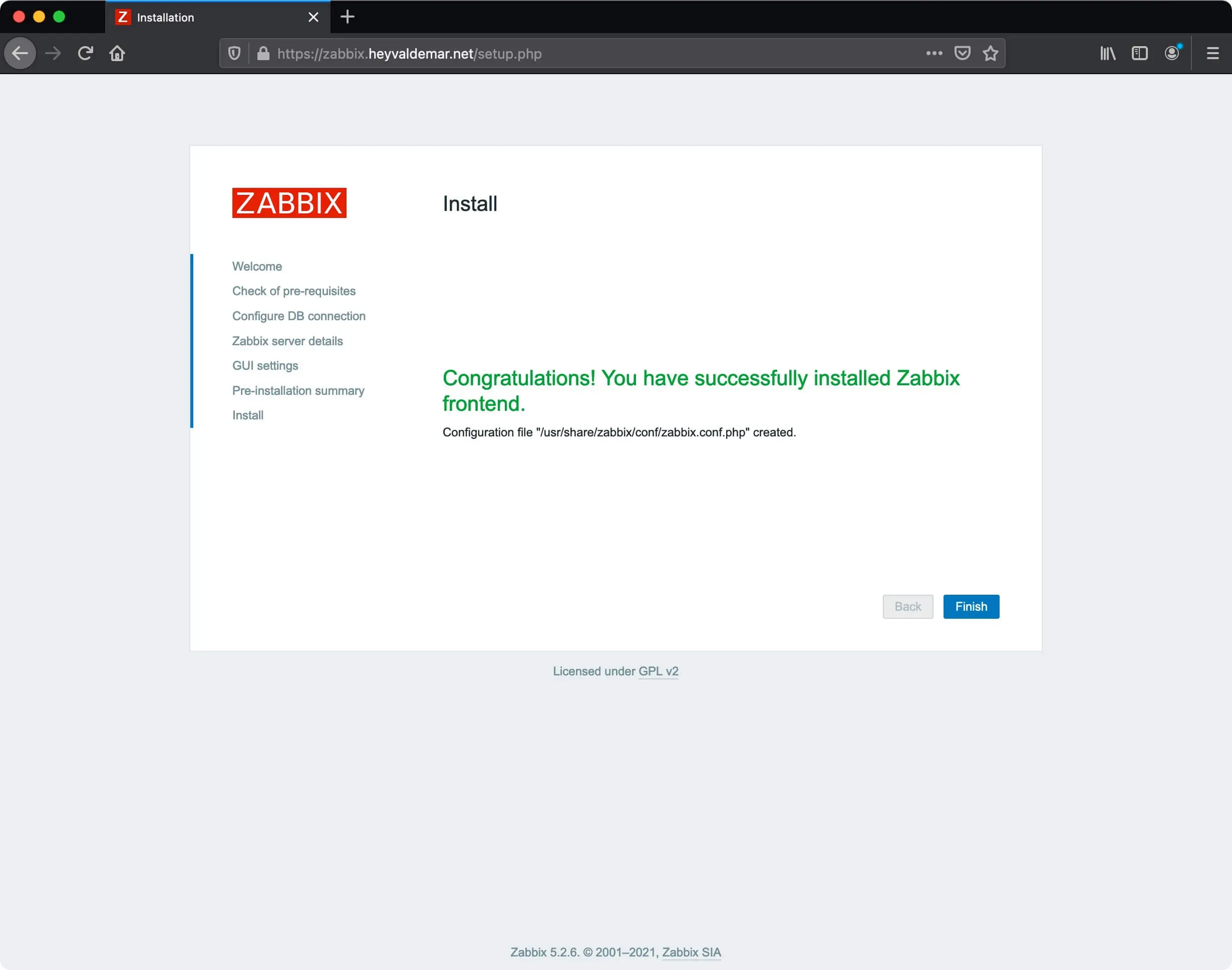 Install Zabbix on Ubuntu Server - Step 56