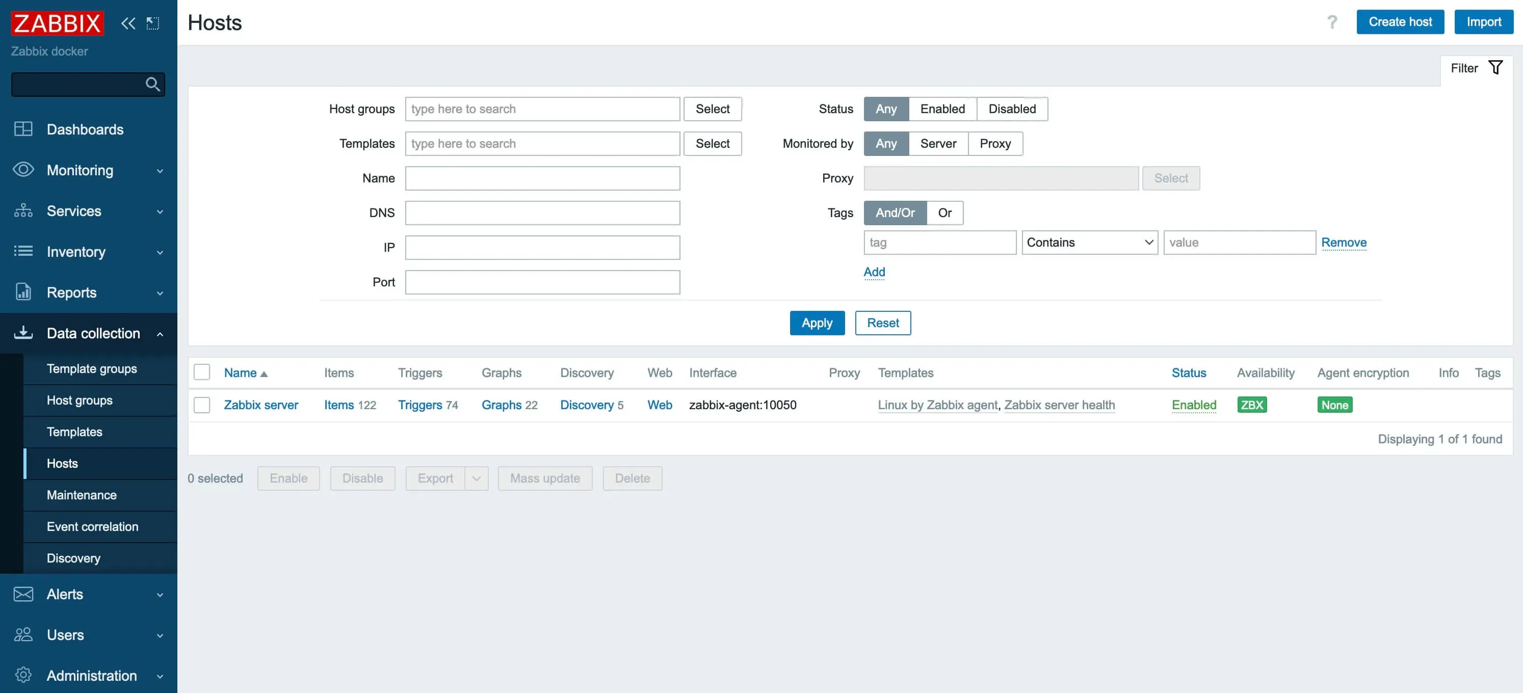 Install Zabbix Using Docker Compose - Step 10