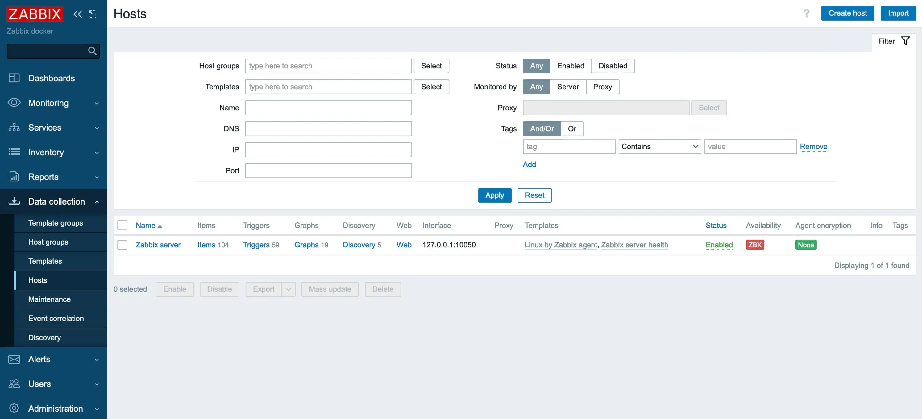 Install Zabbix Using Docker Compose - Step 8