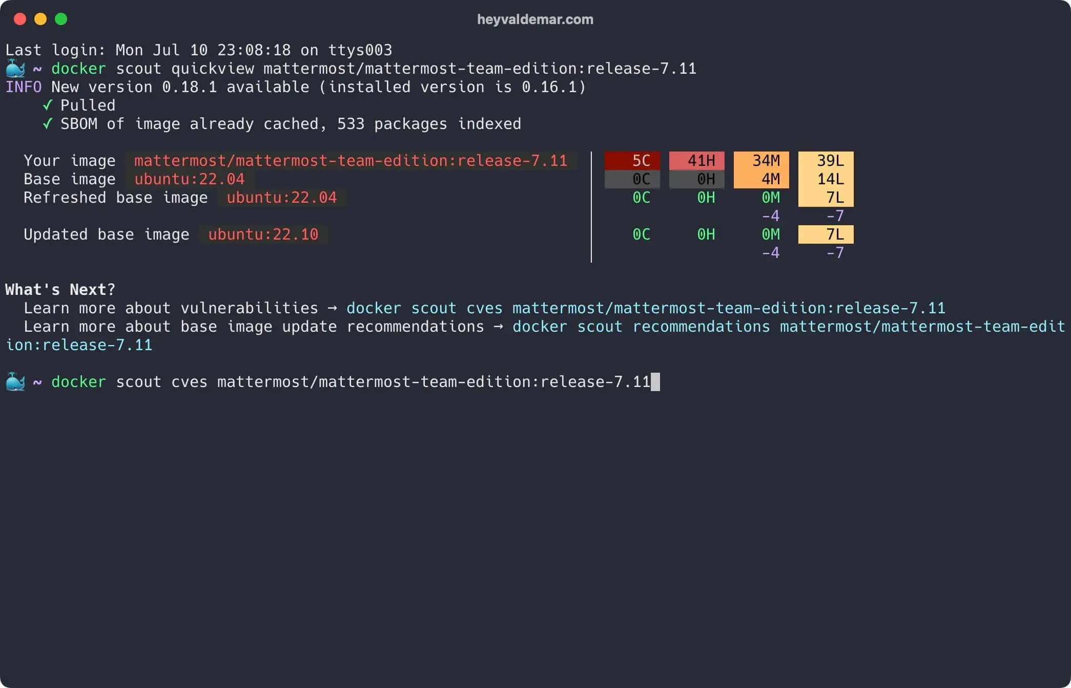 Mastering Docker Scout through Docker Desktop GUI and CLI - Step 7