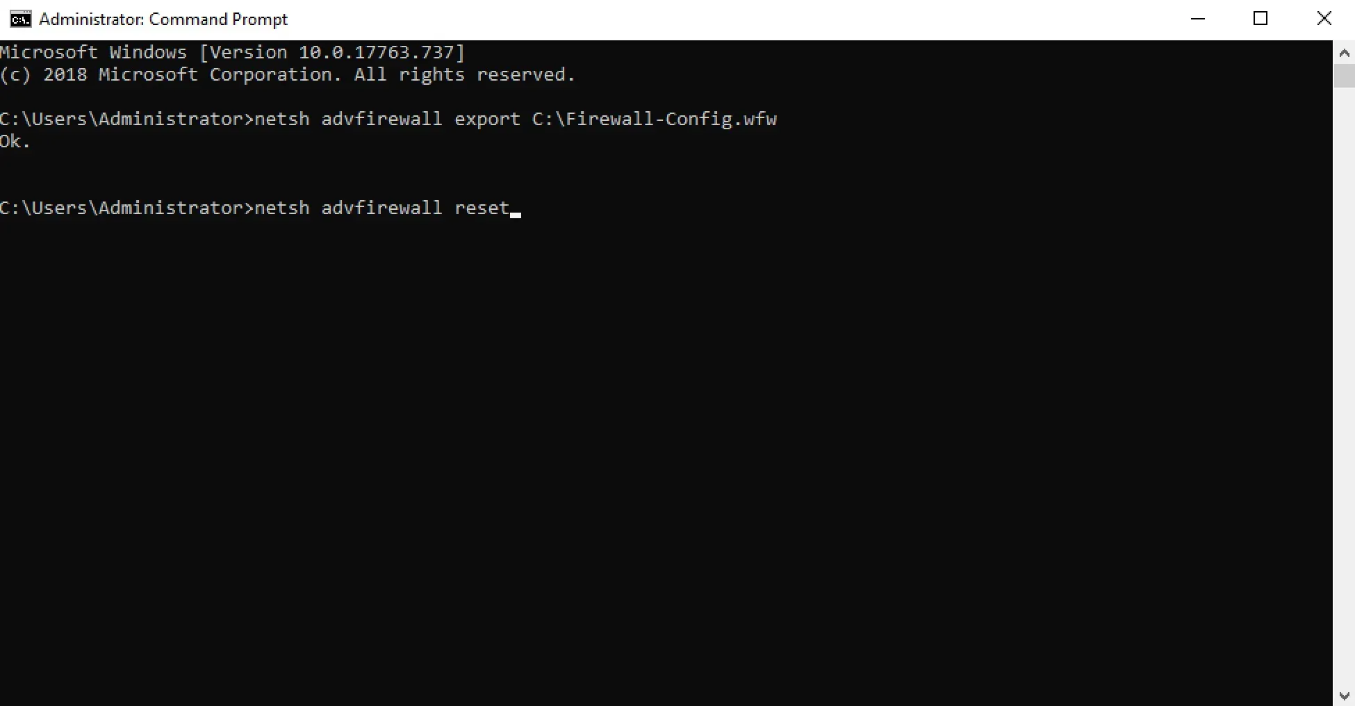 Restore Windows Firewall Defaults - Step 10