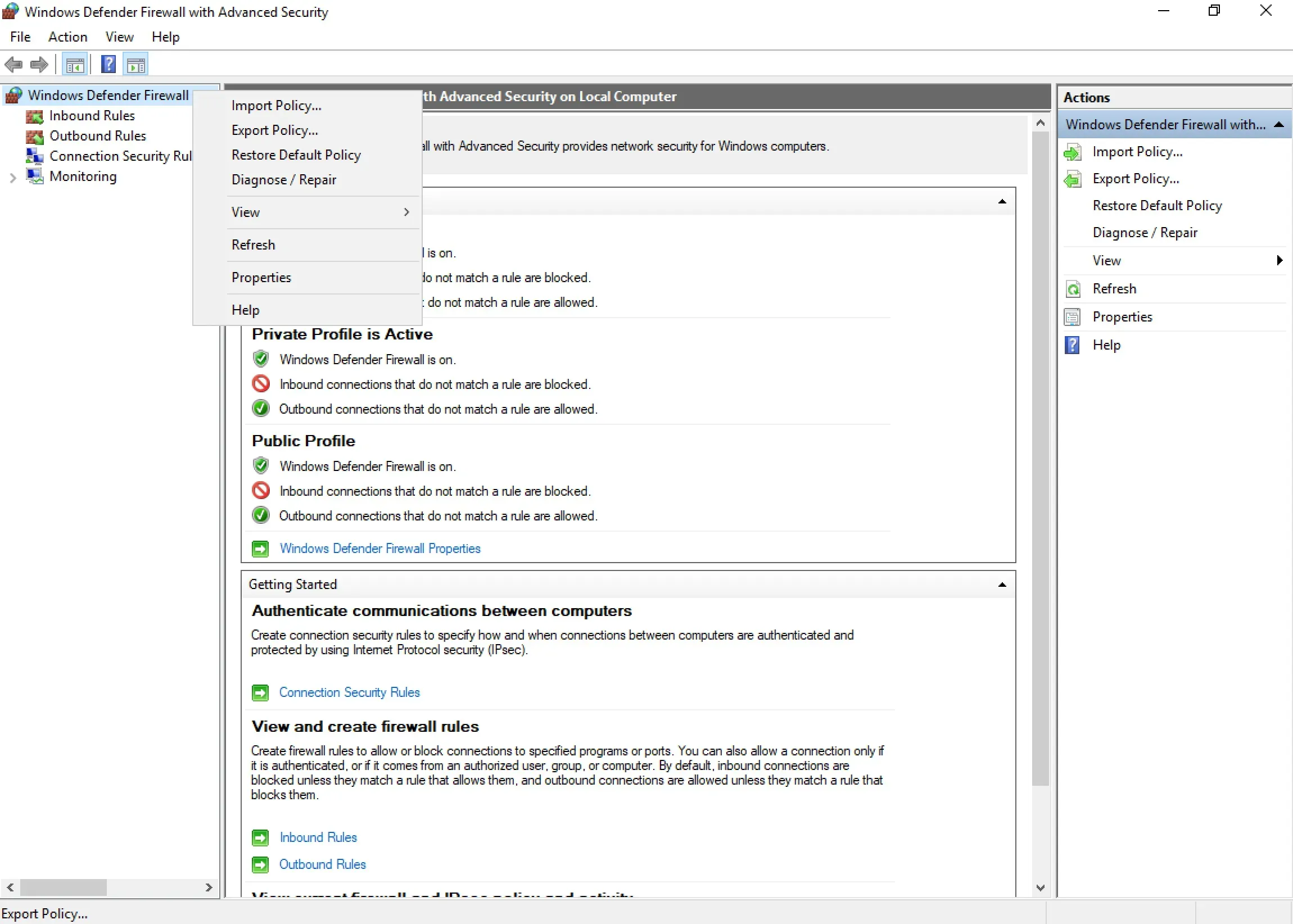 Restore Windows Firewall Defaults - Step 2