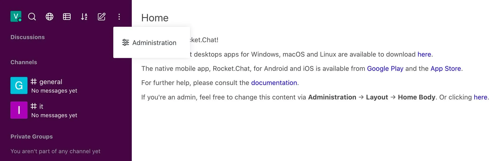 Rocket.Chat in Slack Color - Step 2