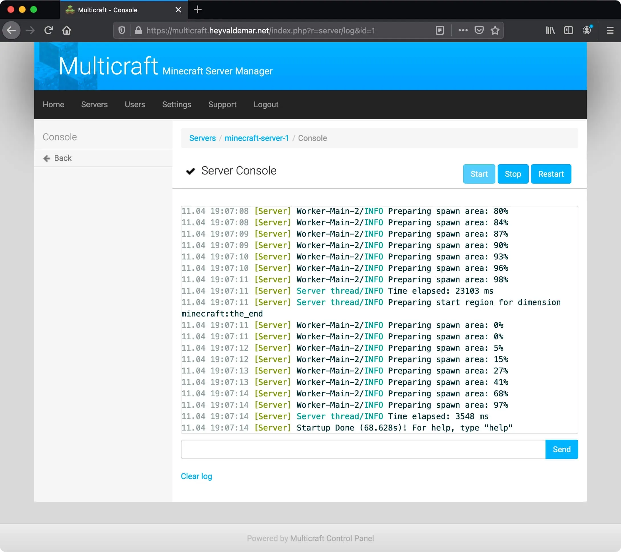 Run a Minecraft Server with Multicraft - Step 8