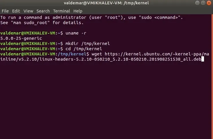 Update Kernel in Ubuntu - Step 5